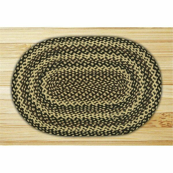 Capitol Earth Rugs Ebony-Ivory-Chocolate Oval Rug 03-123